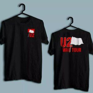 The U2 War Tour Music Band Unisex Black T-Shirt, Rock Concert Tee 51